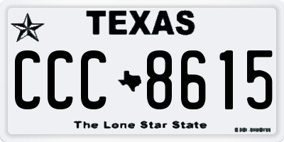 TX license plate CCC8615