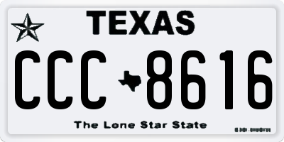 TX license plate CCC8616