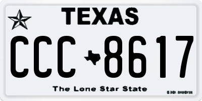 TX license plate CCC8617