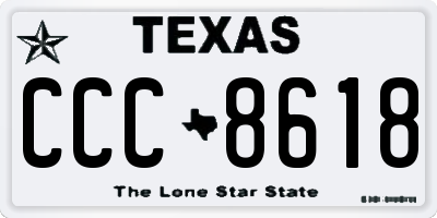 TX license plate CCC8618