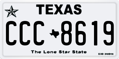 TX license plate CCC8619