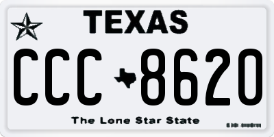 TX license plate CCC8620