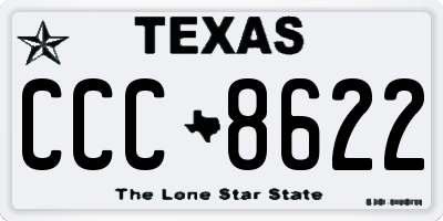 TX license plate CCC8622
