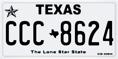 TX license plate CCC8624