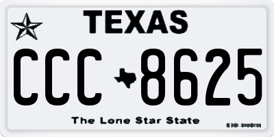 TX license plate CCC8625