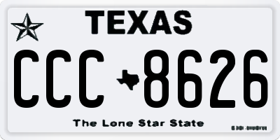 TX license plate CCC8626