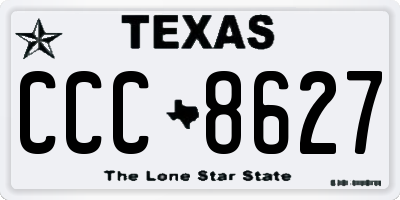 TX license plate CCC8627