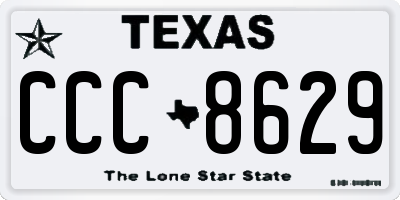 TX license plate CCC8629