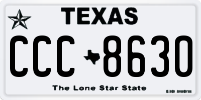 TX license plate CCC8630