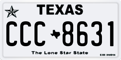 TX license plate CCC8631