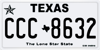 TX license plate CCC8632