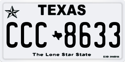 TX license plate CCC8633