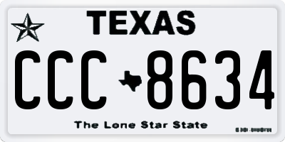 TX license plate CCC8634