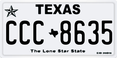 TX license plate CCC8635