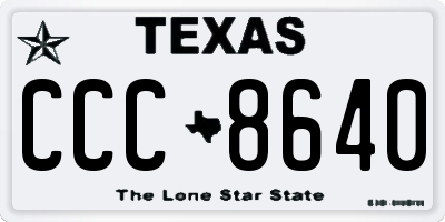 TX license plate CCC8640