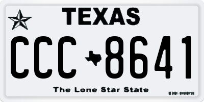 TX license plate CCC8641
