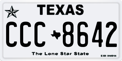 TX license plate CCC8642
