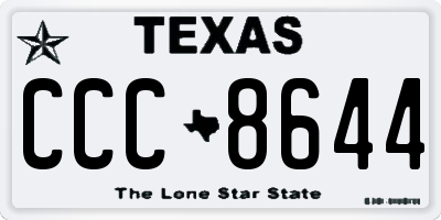 TX license plate CCC8644
