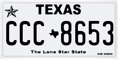 TX license plate CCC8653