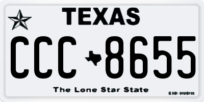 TX license plate CCC8655