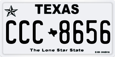 TX license plate CCC8656