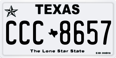 TX license plate CCC8657