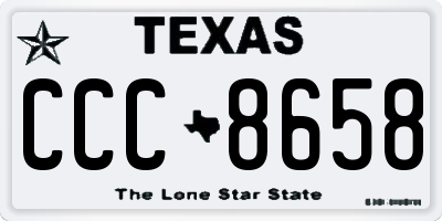 TX license plate CCC8658