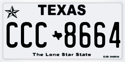TX license plate CCC8664