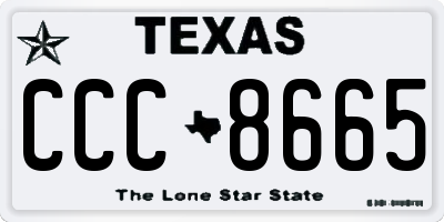 TX license plate CCC8665
