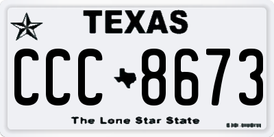 TX license plate CCC8673