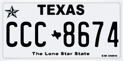 TX license plate CCC8674