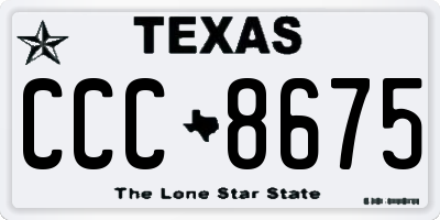 TX license plate CCC8675