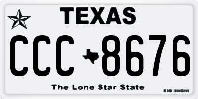 TX license plate CCC8676