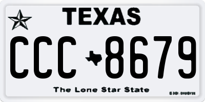 TX license plate CCC8679