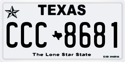 TX license plate CCC8681
