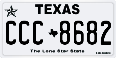 TX license plate CCC8682