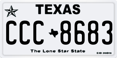 TX license plate CCC8683
