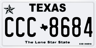 TX license plate CCC8684