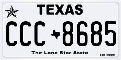 TX license plate CCC8685