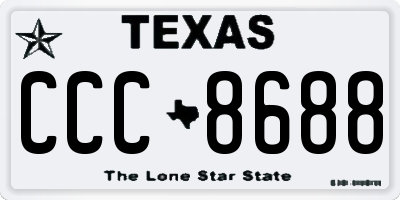 TX license plate CCC8688