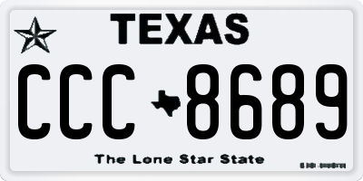 TX license plate CCC8689