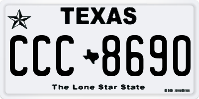 TX license plate CCC8690