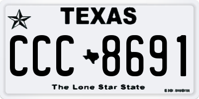 TX license plate CCC8691