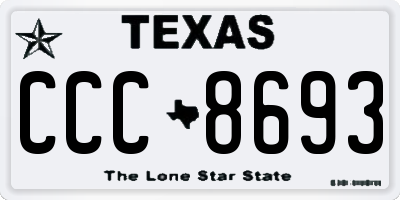 TX license plate CCC8693
