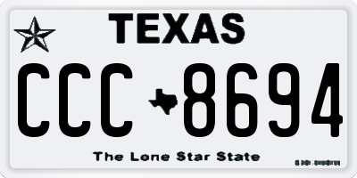 TX license plate CCC8694
