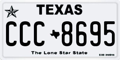 TX license plate CCC8695