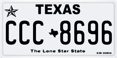 TX license plate CCC8696