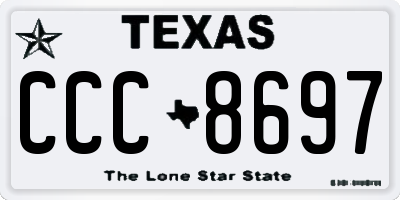 TX license plate CCC8697
