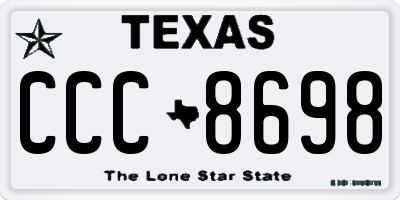 TX license plate CCC8698
