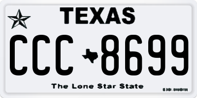 TX license plate CCC8699